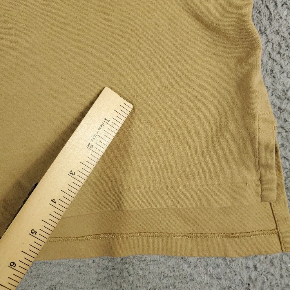 Ralph Lauren Polo Shirt Mens Medium Beige Pony Casual Short Sleeve *STAINED*